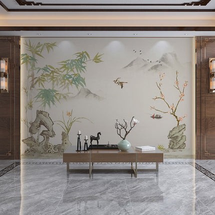 The Wallpaper Mural Of The Study Tearoom