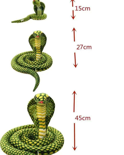 Realistic Cobra Snake Plush Toy - Versatile Educational Stuffed Animal for Home Decor and Play