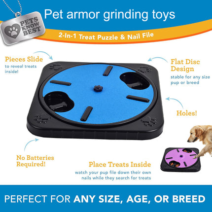 Dog Scratching Board And Slow Feeding Toy Nail File Puzzle For Dogs