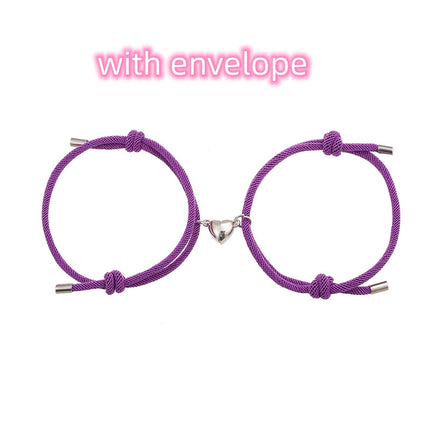 Peekaboo Studio Simple Nylon Love Magnetic Bracelet - Adjustable & Dur