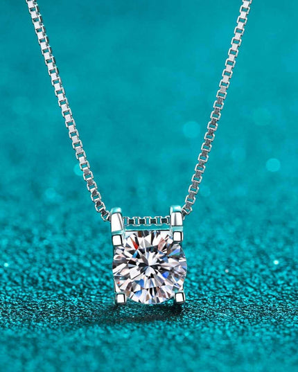 1 Carat Lab-Created Diamond Sterling Silver Necklace - Timeless Elegance and Quality Assurance