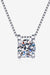 Exquisite 1 Carat Lab-Grown Diamond Sterling Silver Necklace with Warranty and Certificate