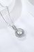 Elegant 2 Carat Lab-Diamond Pendant Necklace in Sterling Silver - Zircon Accentuated Luxury Set with Chain and Warranty