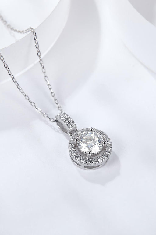 2 Carat Lab-Diamond Necklace with Zircon Accent - Sterling Silver Luxury Set