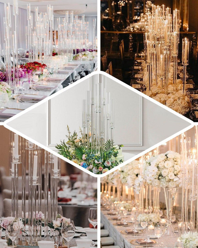 Sophisticated Acrylic Candelabra Collections for Memorable Weddings and Events
