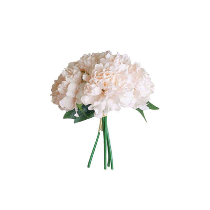 AliKopy 11" Blush Real Touch Silk Peonies Bouquet - Lifelike & Elegant