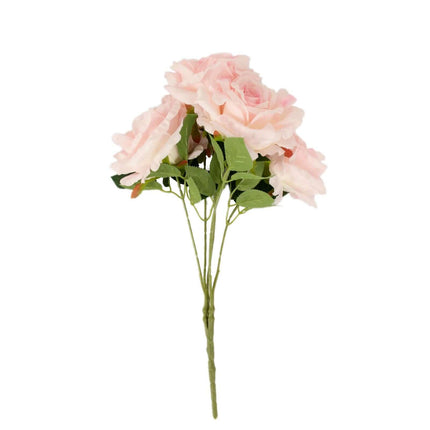AliKopy 17" Blush Silk Jumbo Rose Bouquet - High Quality, Wedding-Read