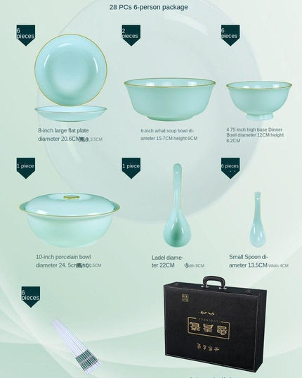 Elegant Ceramic Dining Set: Luxurious Tableware for Memorable Gatherings