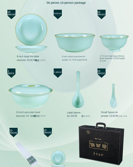 Elegant Ceramic Dining Set: Luxurious Tableware for Memorable Gatherings