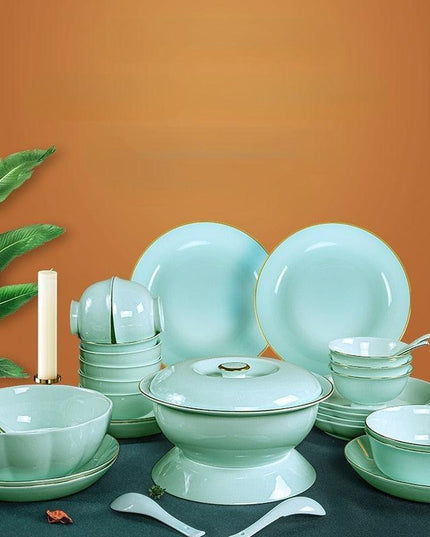 Elegant Ceramic Dining Set: Luxurious Tableware for Memorable Gatherings