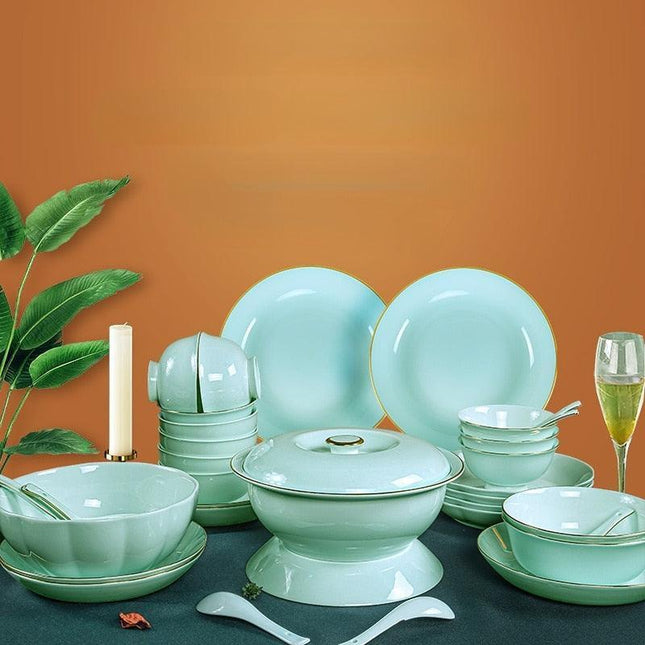 Elegant Ceramic Dining Set: Luxurious Tableware for Memorable Gatherings
