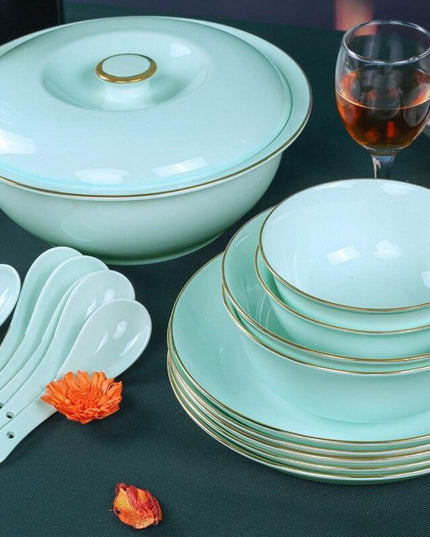 Elegant Ceramic Dining Set: Luxurious Tableware for Memorable Gatherings