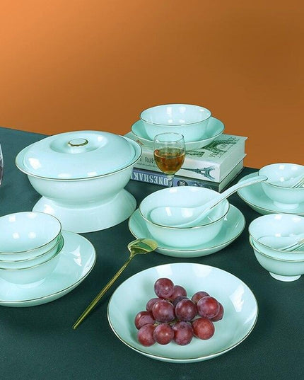 Elegant Ceramic Dining Set: Luxurious Tableware for Memorable Gatherings