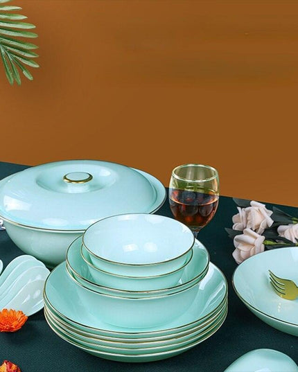 Elegant Ceramic Dining Set: Luxurious Tableware for Memorable Gatherings
