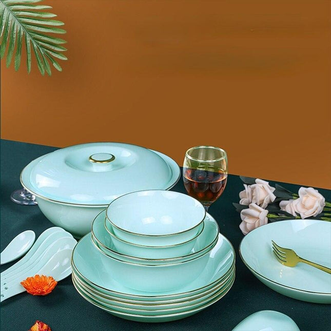 Elegant Ceramic Dining Set: Luxurious Tableware for Memorable Gatherings