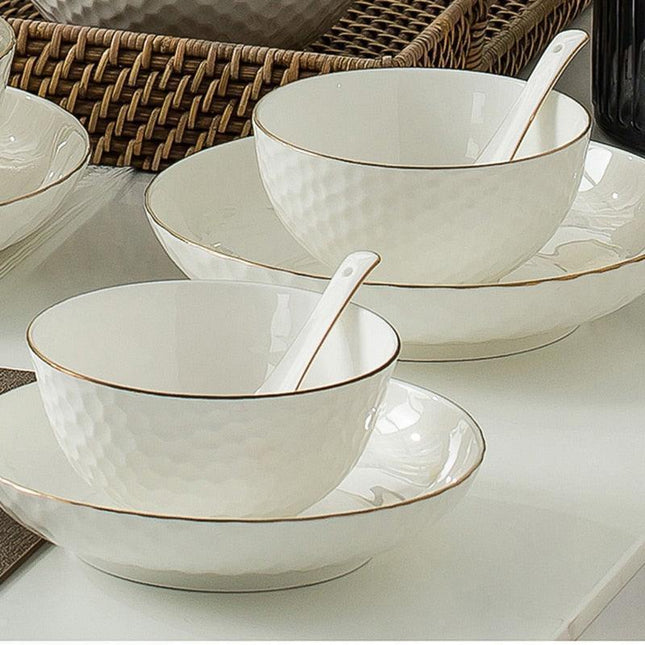 Luxurious Korean-Style Ceramic Dining Set for Memorable Celebrations