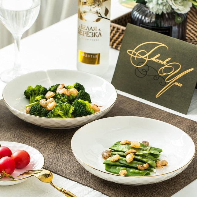 Luxurious Korean-Style Ceramic Dining Set for Memorable Celebrations