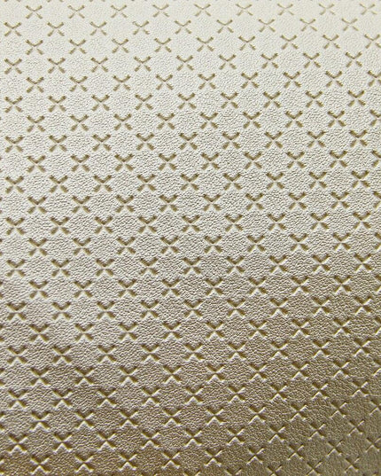 Elegant Artisan Cross-Pattern Faux Leather Sheet for Creative Projects