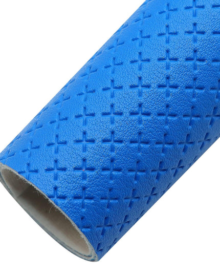 Elegant Artisan Cross-Pattern Faux Leather Sheet for Creative Projects