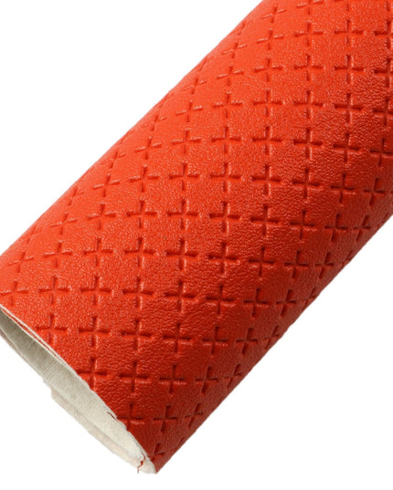 Elegant Artisan Cross-Pattern Faux Leather Sheet for Creative Projects