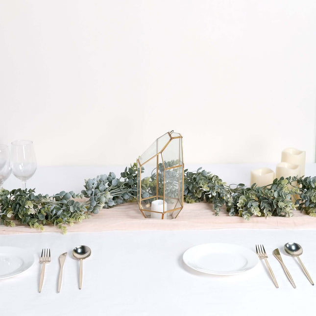 AliKopy 6ft Waterproof Faux Eucalyptus Leaf Garland - Lifelike Design