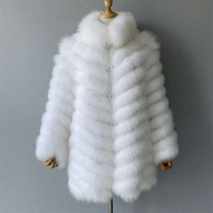 Luxe Reversible Fox Fur Cardigan with Silk Silk Lining