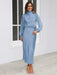 Chic Satin Dress with Elegant Dropped Sleeves - Women's Style Statement
