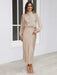 Chic Satin Dress with Elegant Dropped Sleeves - Women's Style Statement