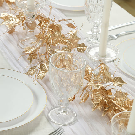 AliKopy 6.5ft Metallic Gold Artificial Ivy Garland - Versatile Decor V