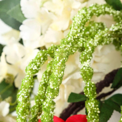 AliKopy 2 Pack 32" Green Artificial Amaranthus with Ivy Leaves
