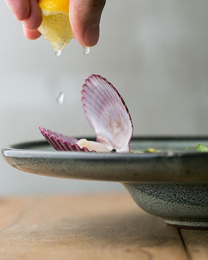 Charming Japanese Ceramic Breakfast Dish with Playful Straw Hat Design