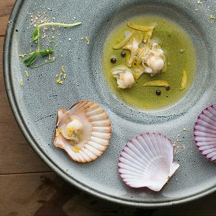 Charming Japanese Ceramic Breakfast Dish with Playful Straw Hat Design