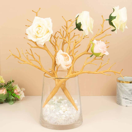 AliKopy 10-Pack Metallic Gold Manzanita Tree Branches, 14" Centerpiece
