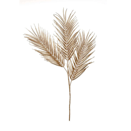 AliKopy 32" Metallic Gold Artificial Palm Leaf Branch - Tropical Decor