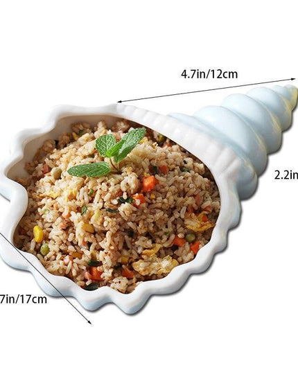 Chic Porcelain Conch Plate Set - A Must-Have for Elegant Dining