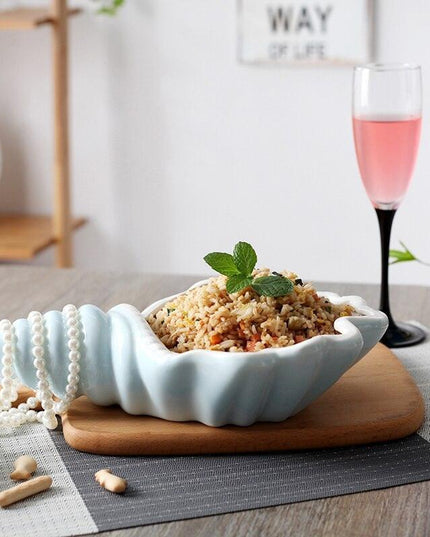 Chic Porcelain Conch Plate Set - A Must-Have for Elegant Dining