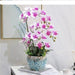 Luxurious Purple Latex Orchid Arrangement in Elegant Ceramic Pot for Home Decor