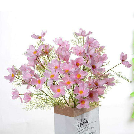 Vibrant Real Touch Silk Galsang Flowers - Luxurious Floral Decor for Home and Garden Elegance