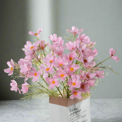 Vibrant Real Touch Silk Galsang Flowers - Luxurious Floral Decor for Home and Garden Elegance