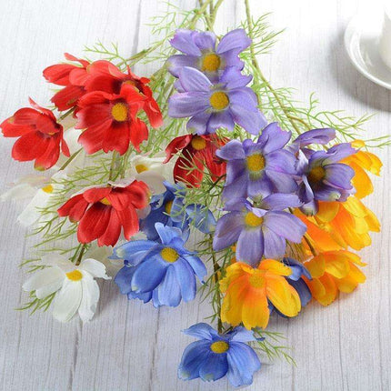 Vibrant Real Touch Silk Galsang Flowers - Luxurious Floral Decor for Home and Garden Elegance