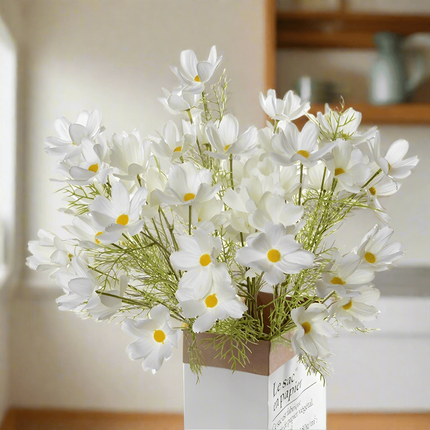 Vibrant Real Touch Silk Galsang Flowers - Luxurious Floral Decor for Home and Garden Elegance