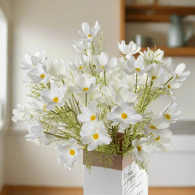 Vibrant Real Touch Silk Galsang Flowers - Luxurious Floral Decor for Home and Garden Elegance