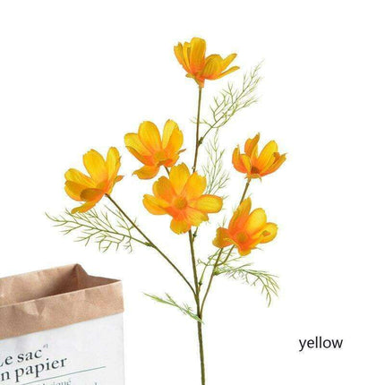 Vibrant Real Touch Silk Galsang Flowers - Luxurious Floral Decor for Home and Garden Elegance