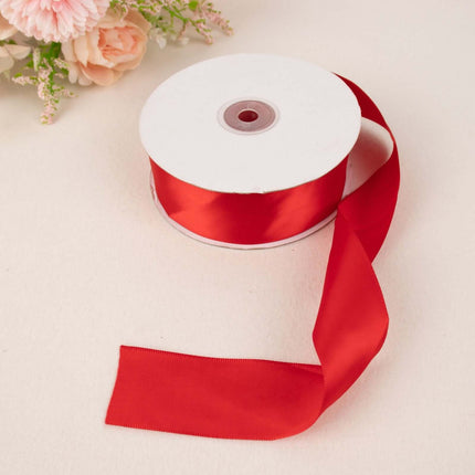 AliKopy 50 Yards 1.5" Red Satin Ribbon - Single Face, Decorative Shine