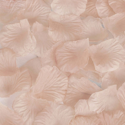 AliKopy 500-Pack Peach Silk Rose Petals - Elegant Round Design, Table