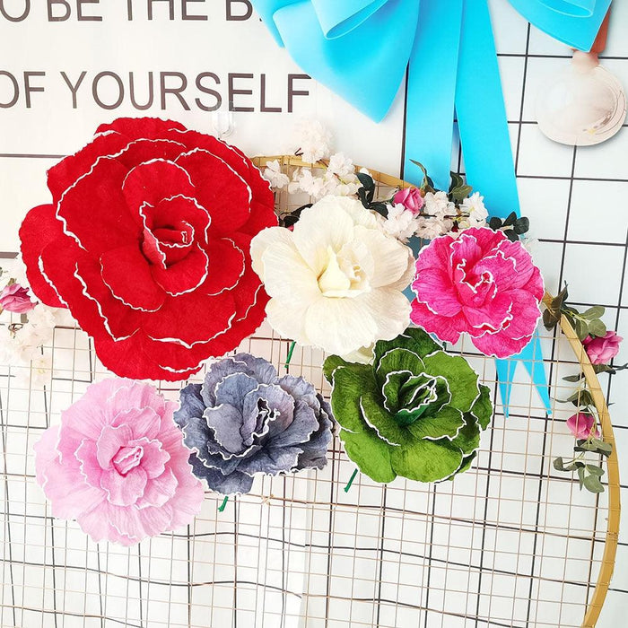 Velvet Rose Wedding Table Centerpiece - Luxurious Artificial Floral Arrangement for Wedding Venue