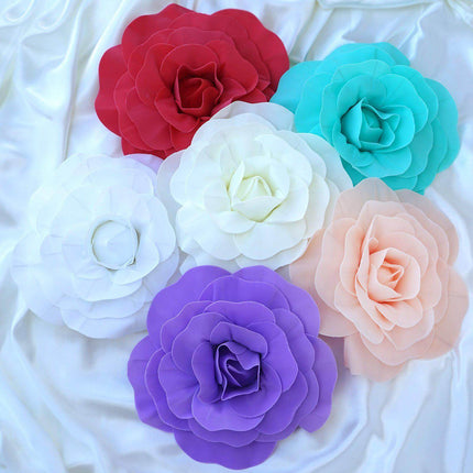 AliKopy 4 Pack 12" Large Real Touch Foam Roses - DIY Craft Flowers