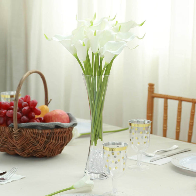 AliKopy 20 Stems 14" White Artificial Calla Lily Flowers - Realistic &
