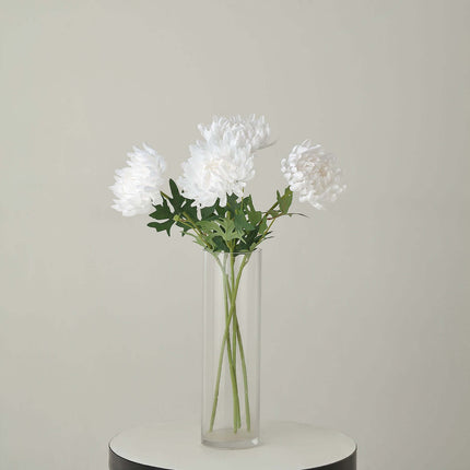 AliKopy 27" Artificial Silk Chrysanthemum Bouquet - 3 Stems, Large Fau