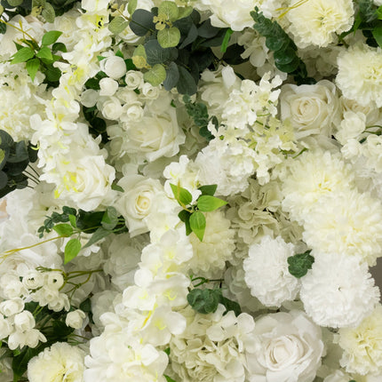 AliKopy 8ftx8ft Roll Up Flower Backdrop - Silk Roses & Hydrangeas